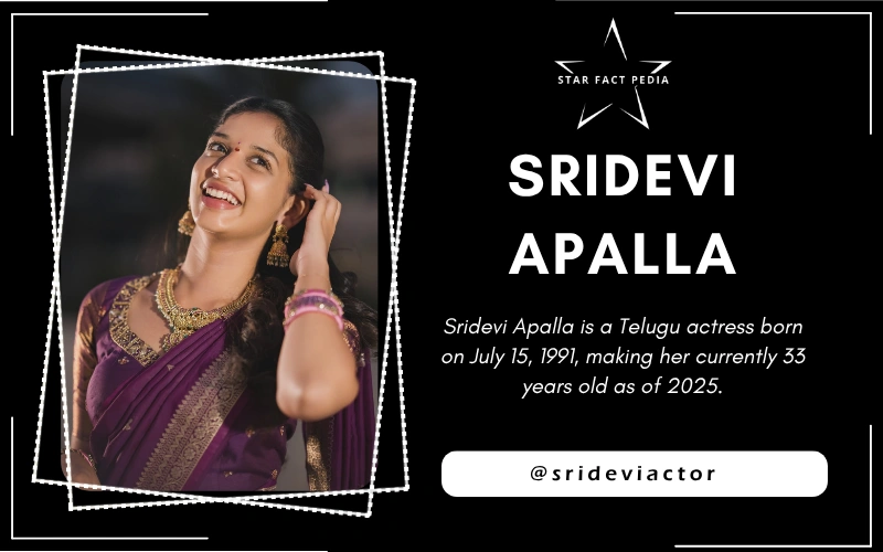 Sridevi Apalla Age, Career & Complete Biography 2026 Sridevi Apalla Age